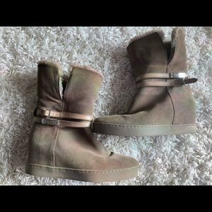 Coach -suede wedge boots